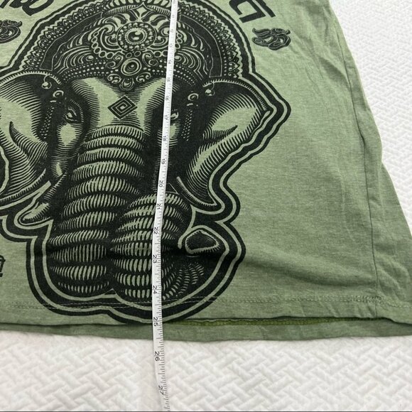 100% Cotton Thailand Green Elephant Long Sleeve Top Size M - Picture 6 of 8